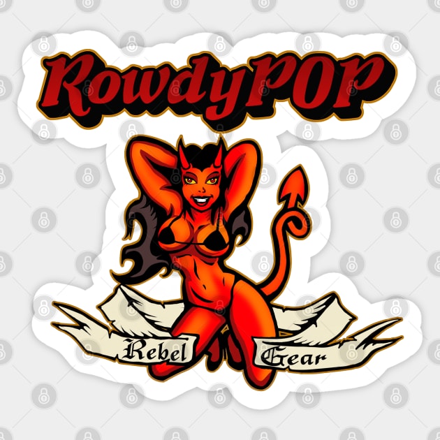 RowdyPOP Rebel Gear She-devil Sticker by RowdyPop